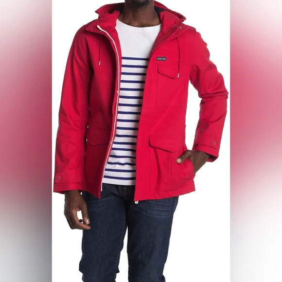 Scotch & Soda Hooded Zip Front Utility Pocket Jacket